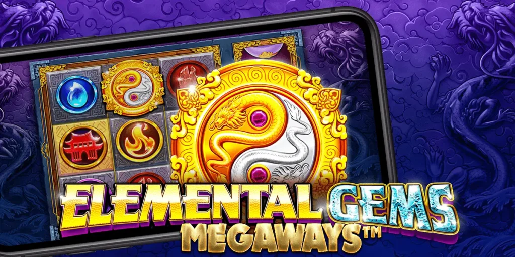 Jogador aplicando uma estratégia Elemental Gems em dispositivo móvel com temporizador de sessão visível